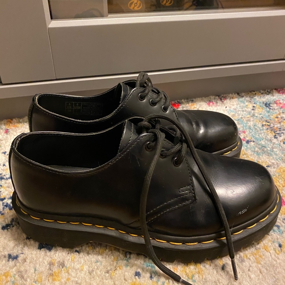 Dr Martens 1461 Smooth leather platform shoes